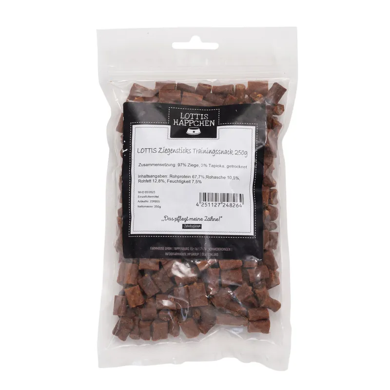 Super-Preis LOTTIS HÄPPCHEN Ziegensnacks Trainingssnack 250 g